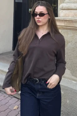 Millie Polo - Seal Brown
