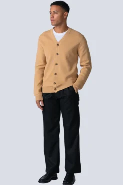 Milo Strik Cardigan - Sand