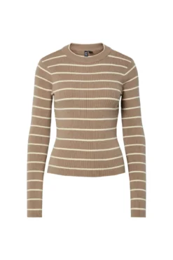 Mira New O-Neck Knit - Greige/Birk