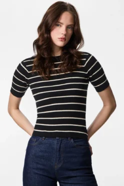 Mira O-Neck Knit - Black Birch