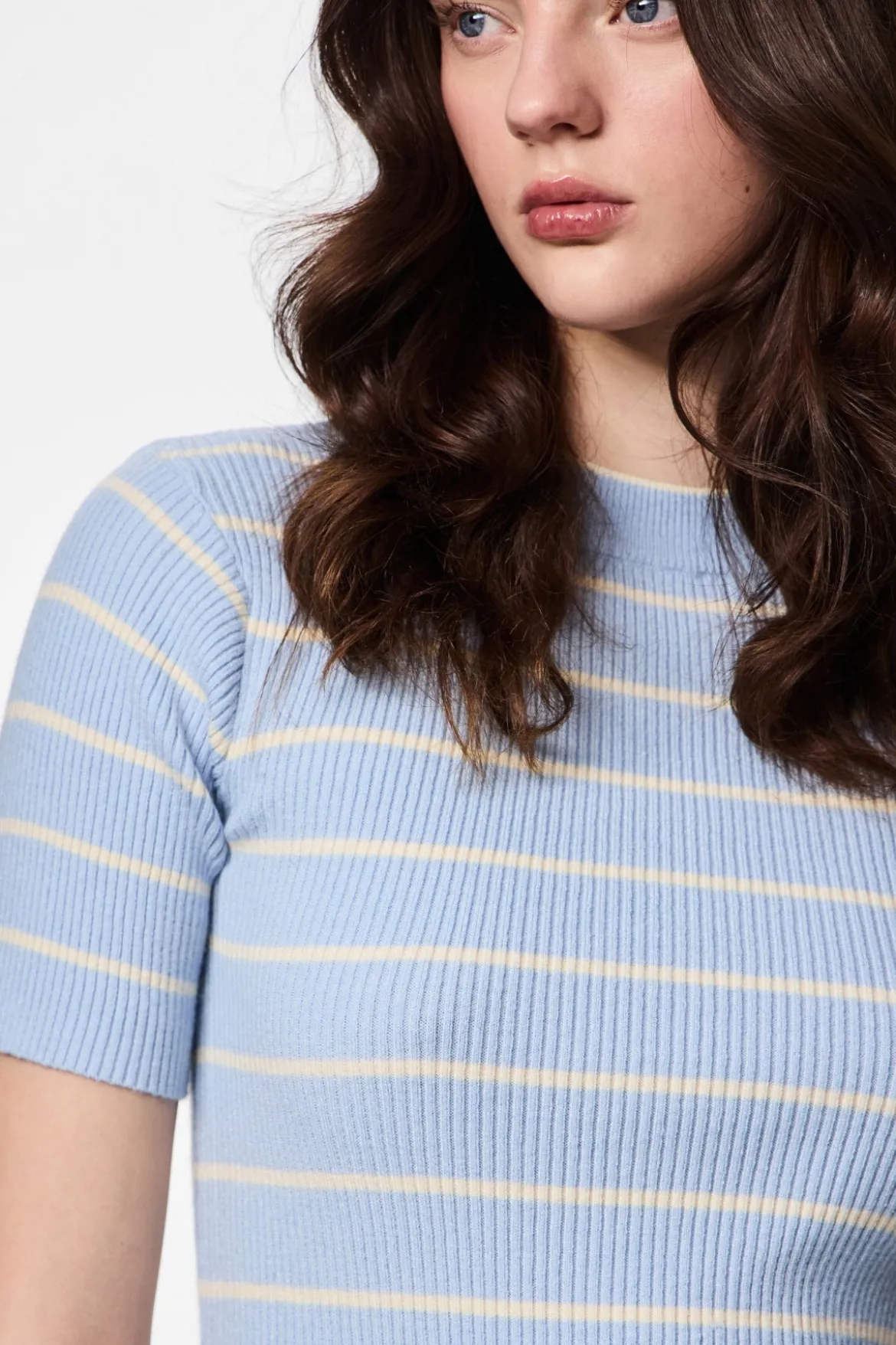 Mira O-Neck Knit - Cashmere Blue Birch