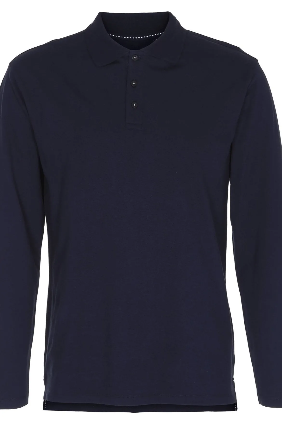 Muscle Langærmet Polo Shirt - Navy