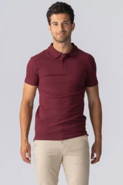 Muscle Polo Shirt - Bordeaux