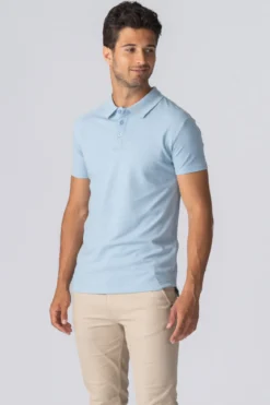 Muscle Polo Shirt - Lyseblå