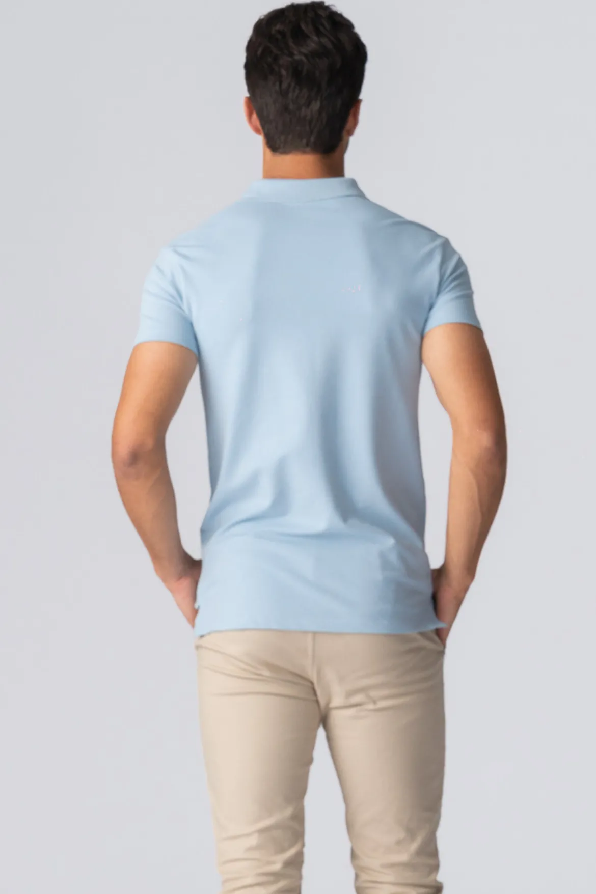 Muscle Polo Shirt - Lyseblå