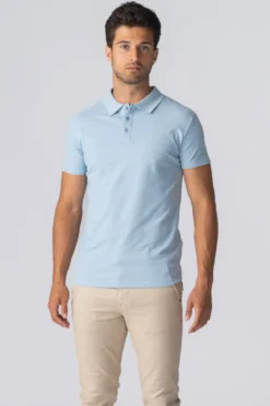 Muscle Polo Shirt - Lyseblå