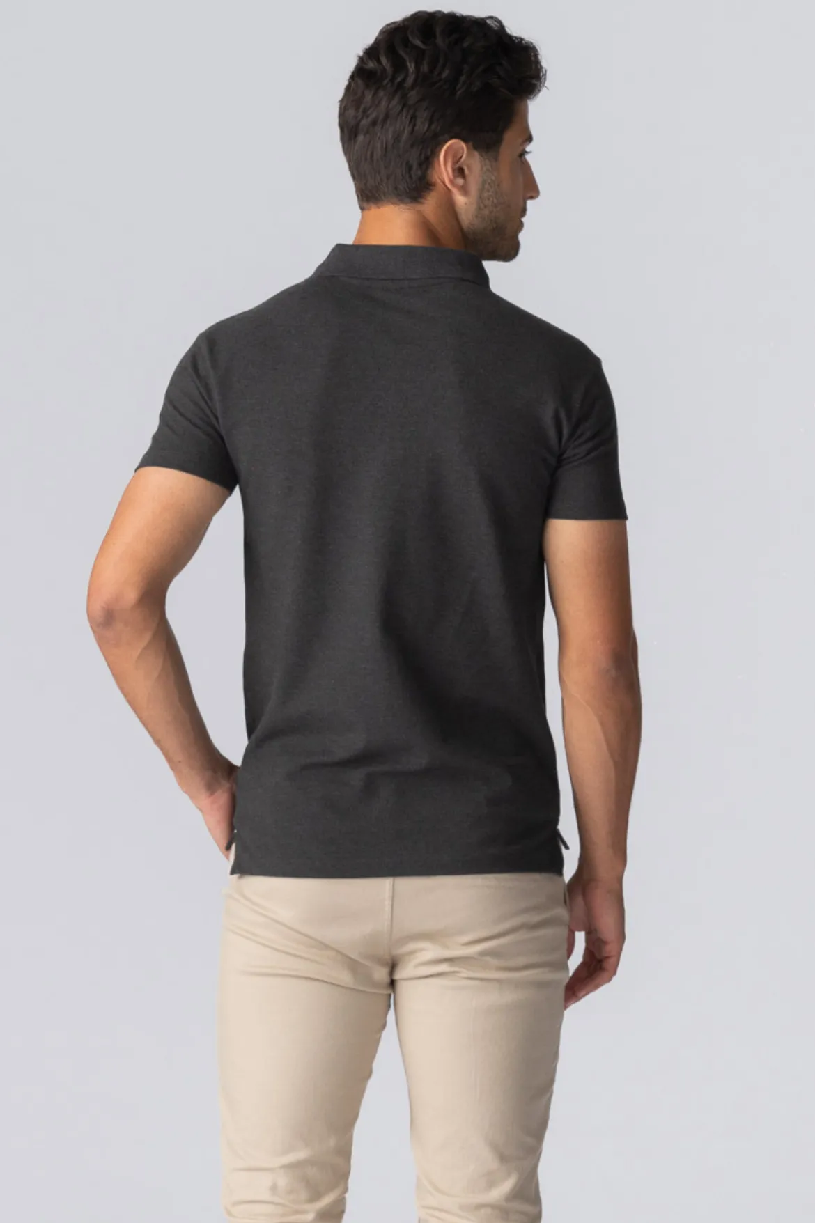 Muscle Polo Shirt - Mørkegrå