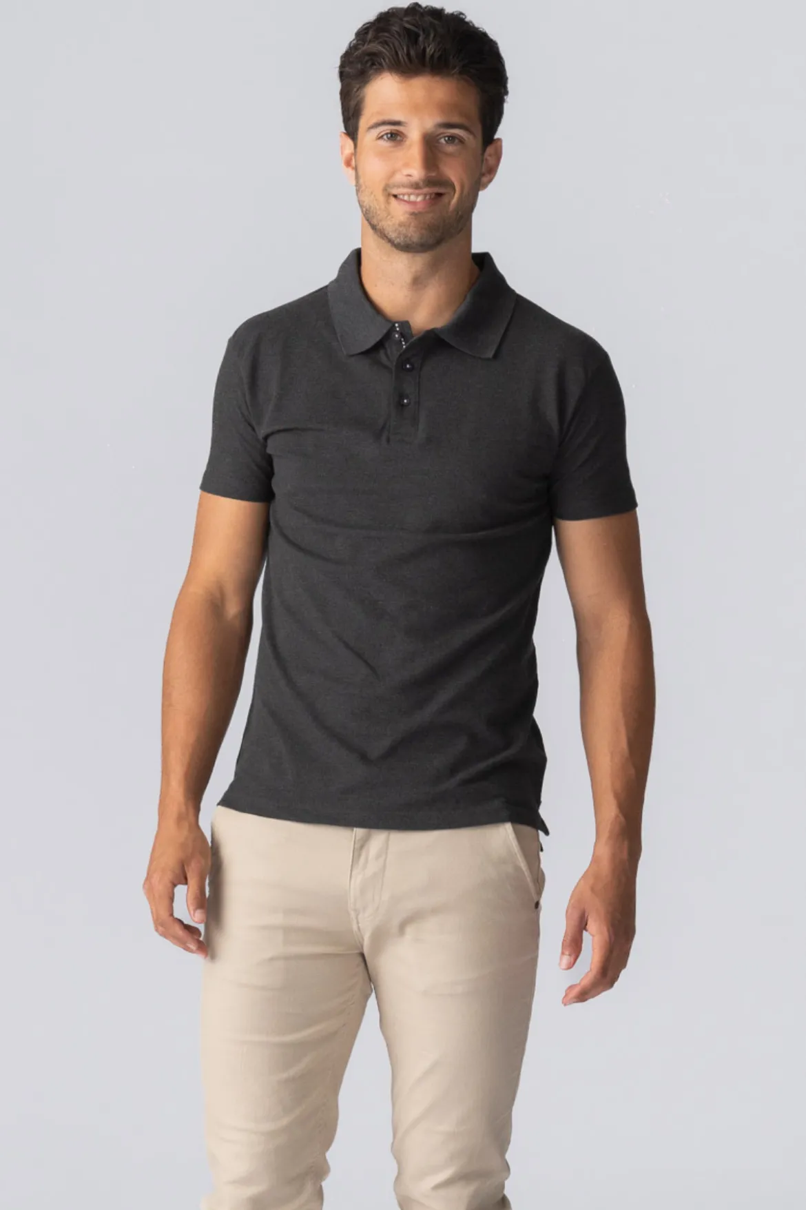 Muscle Polo Shirt - Mørkegrå