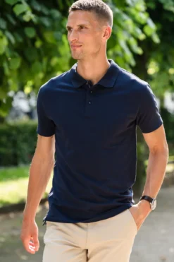 Muscle Polo Shirt - Navy