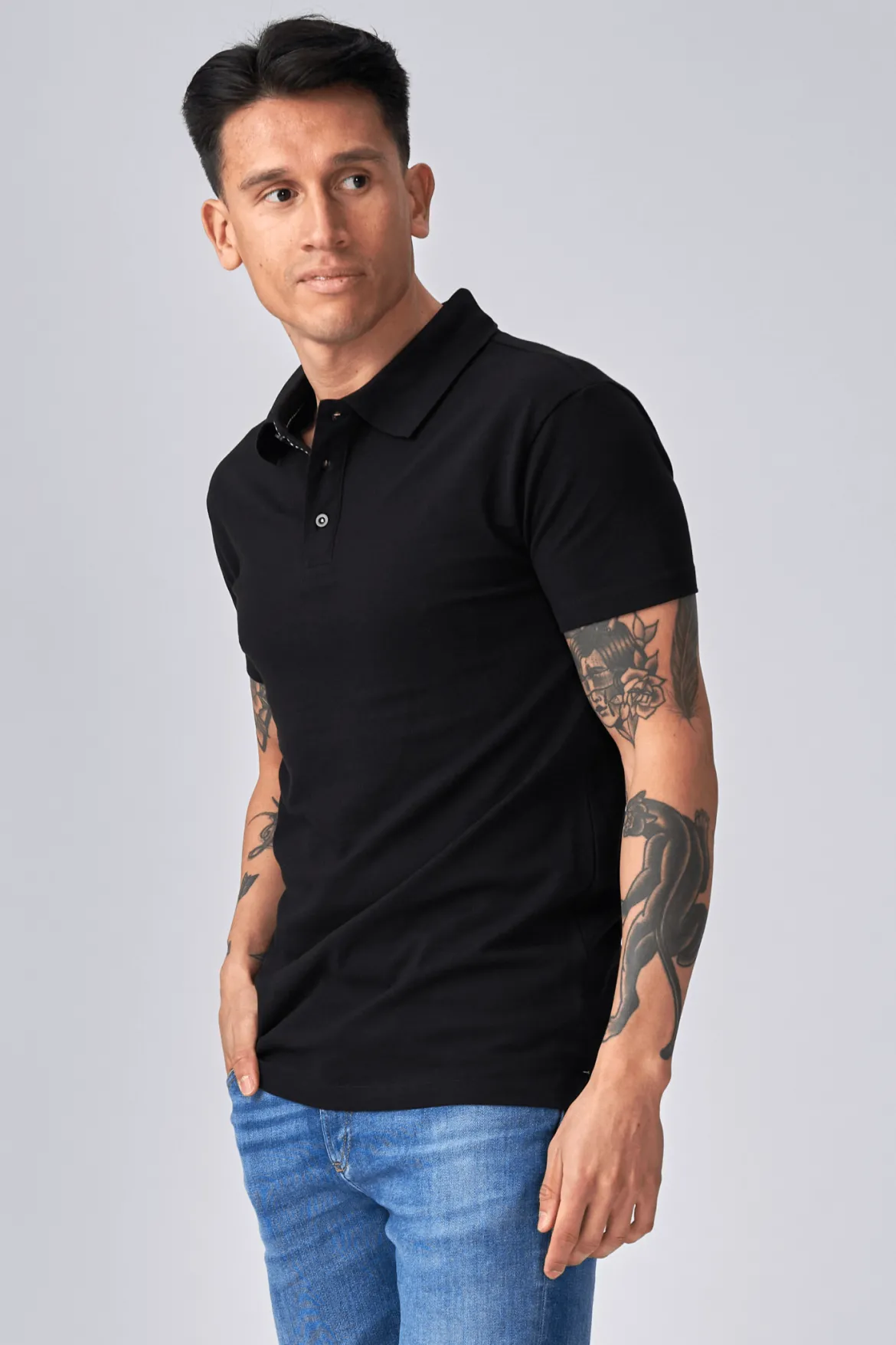Muscle Polo Shirt - Sort