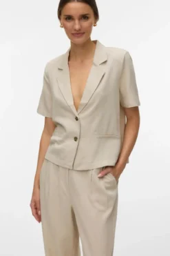 Mymilo Short Blazer - Silver Lining