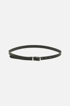 Myra Slim Belt - Black Silver