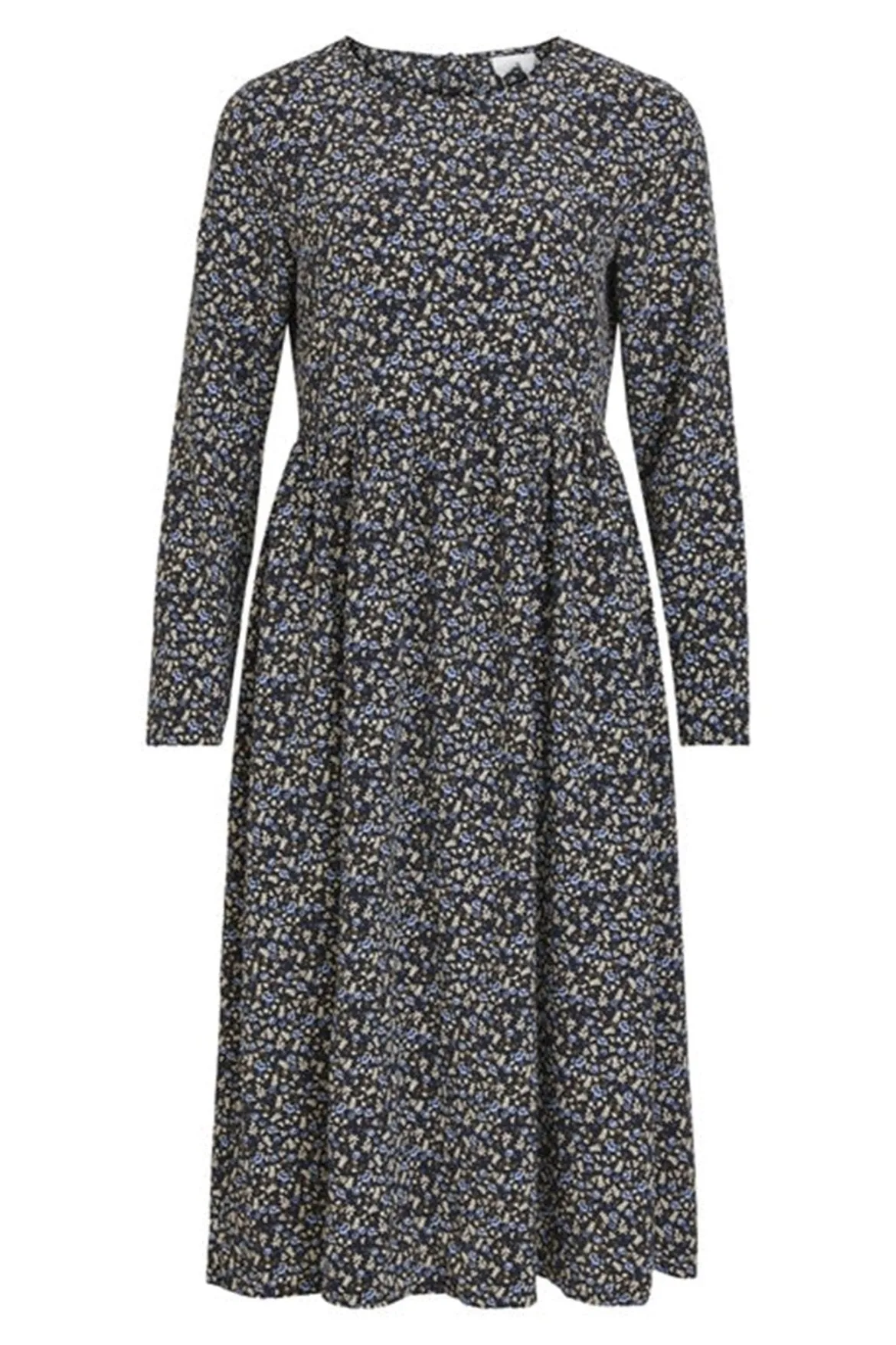 Nadia midi kjole - Sortblomstret