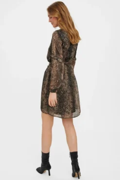 Nala V-neck Kjole - Silver Mink