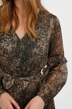 Nala V-neck Kjole - Silver Mink