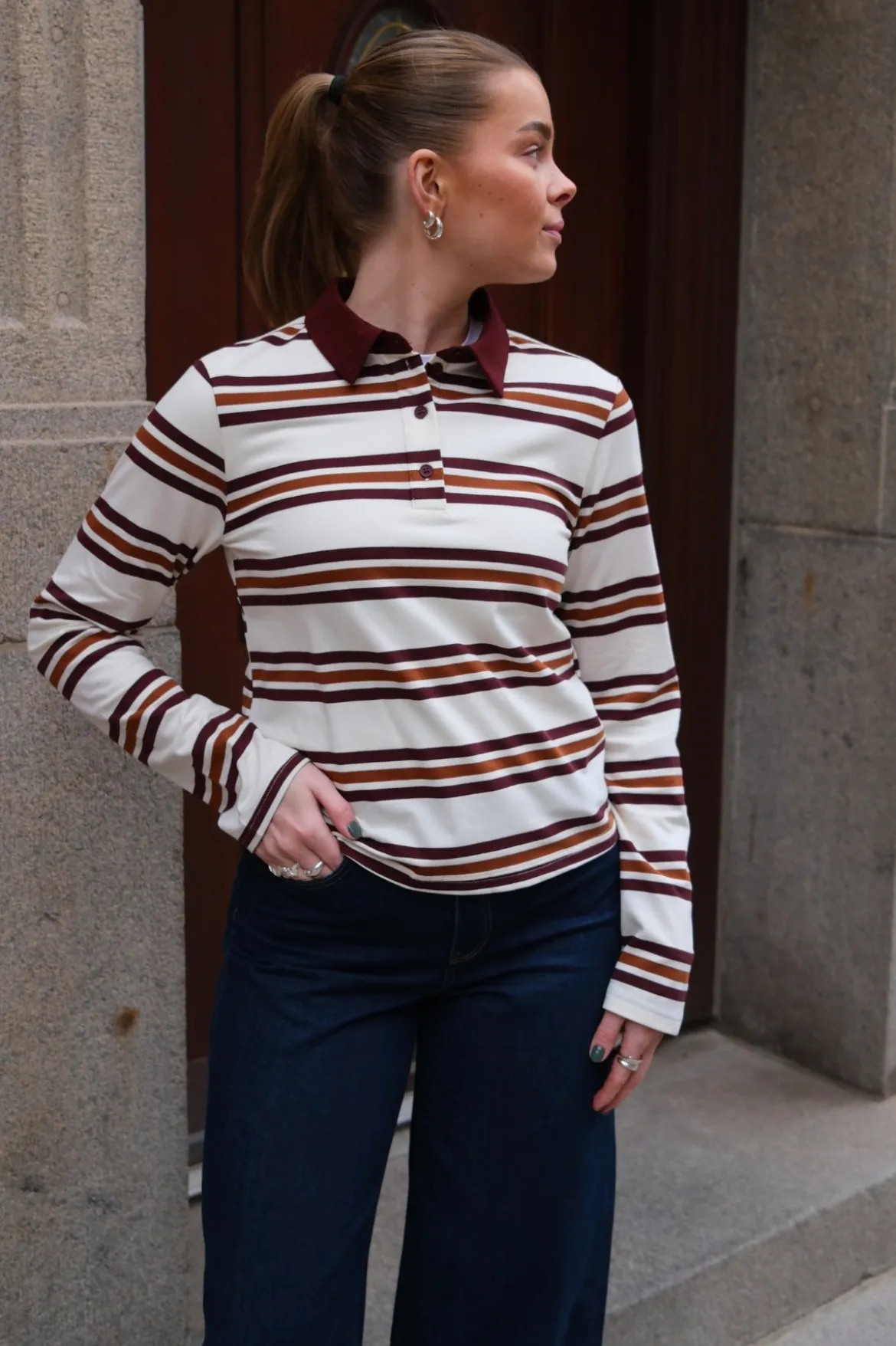 Nana L/S Polo Top - Java