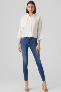 Natali Crop Shirt - Snow White