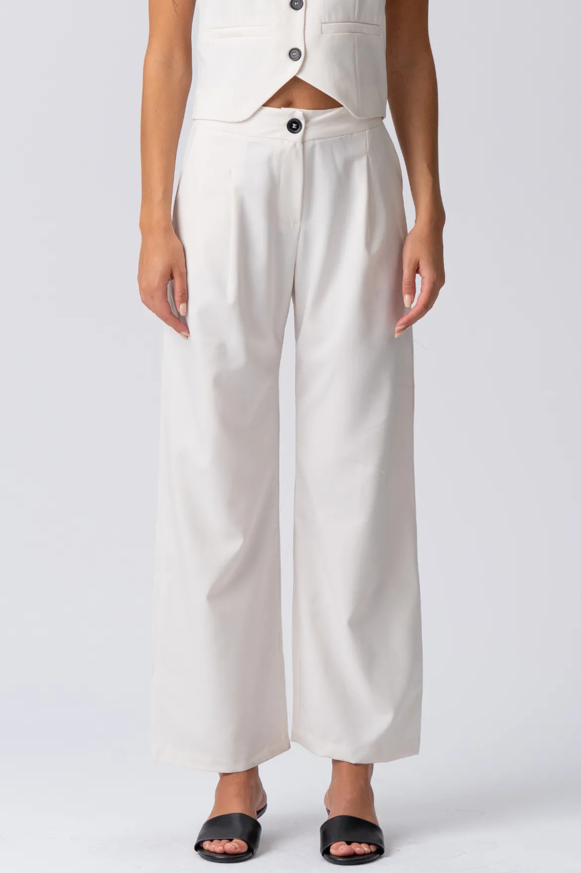Natalie Vest og Bukser - Lyse Beige