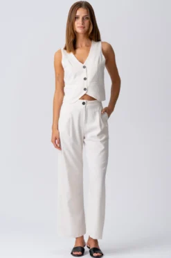 Natalie Vest og Bukser - Lyse Beige