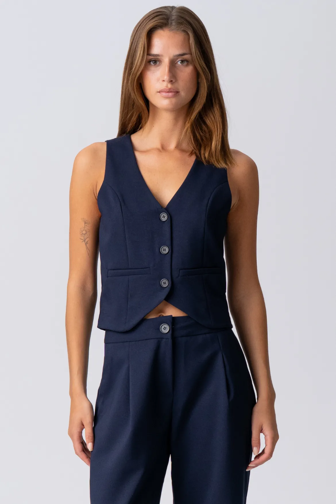 Natalie Vest og Bukser - Navy