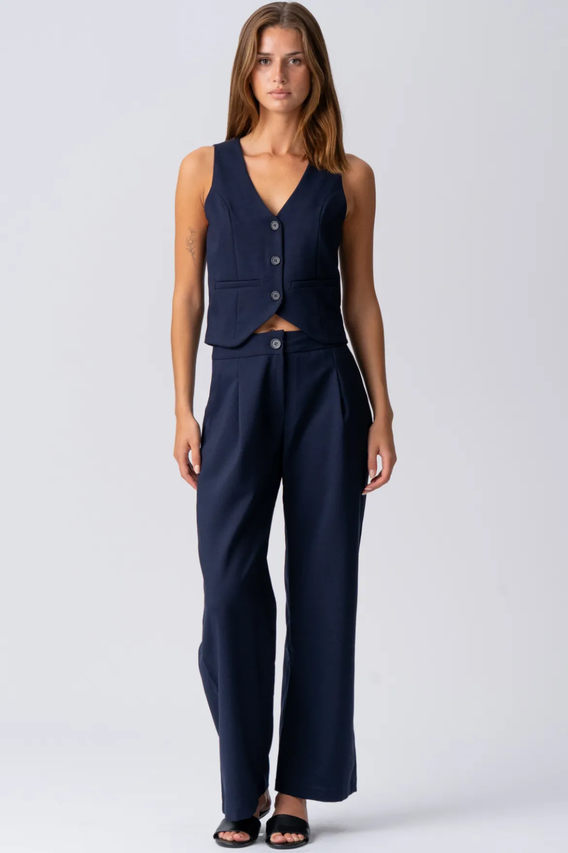 Natalie Vest og Bukser - Navy