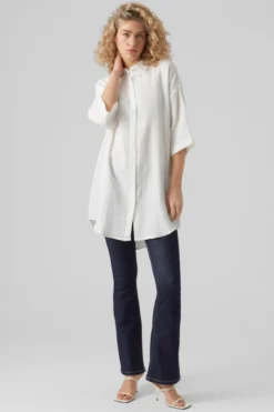 Natali Oversized Skjorte - Snow White