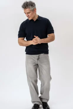 Nathan Knit Polo - Navy
