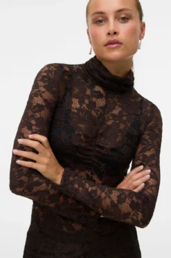 Neline Højhalset Top - Chokoladekage
