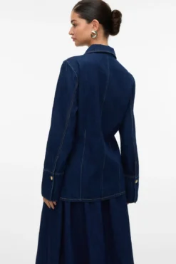 Nikka Denim Skjorte - Mørkeblå Denim