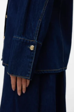 Nikka Denim Skjorte - Mørkeblå Denim