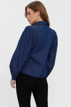 Nily Denim Skjorte - Mørk Blå Denim