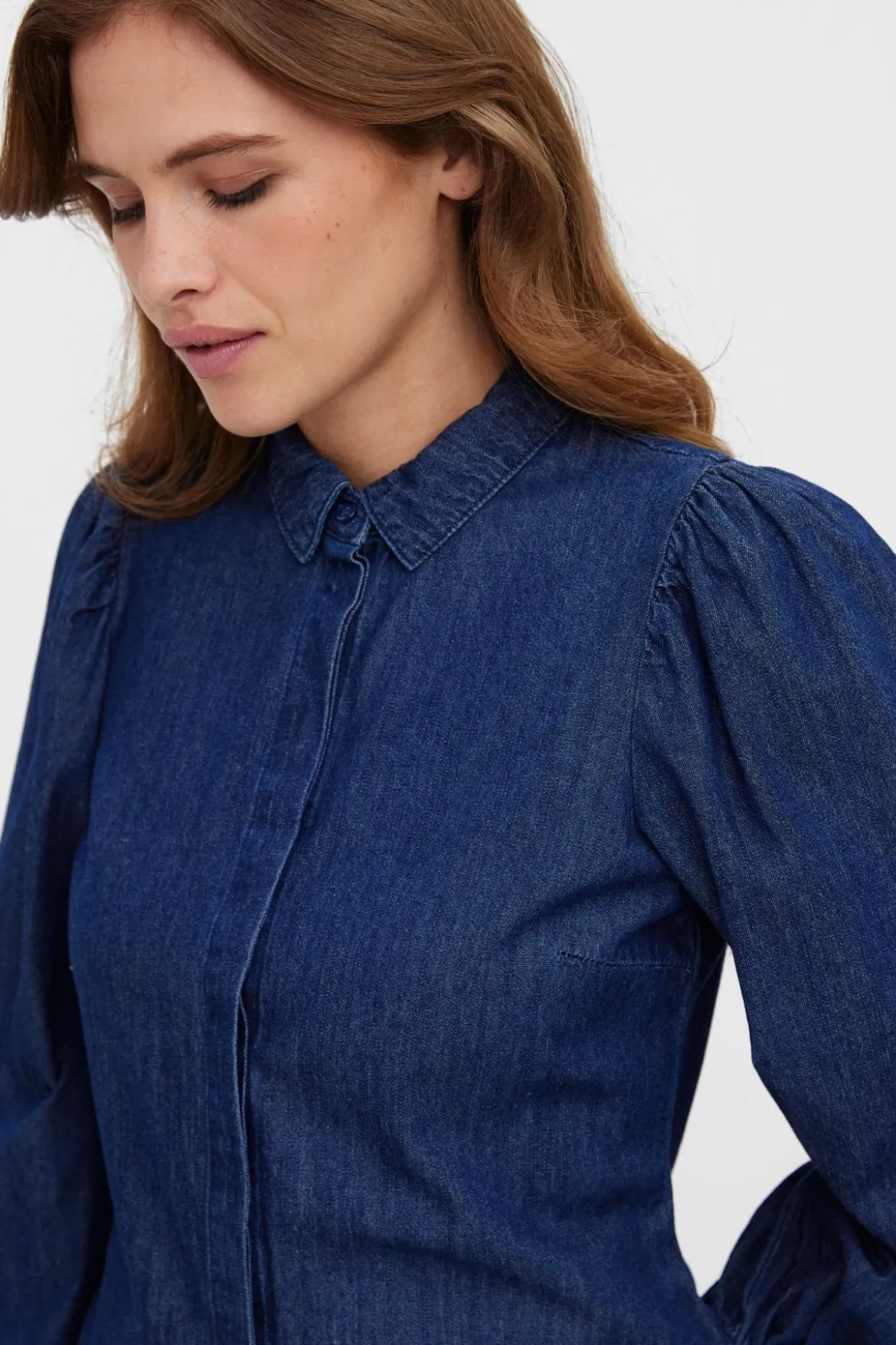 Nily Denim Skjorte - Mørk Blå Denim