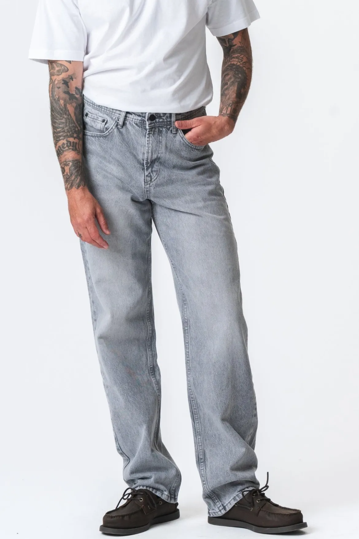 Noah Loose Fit Jeans - Grå Denim