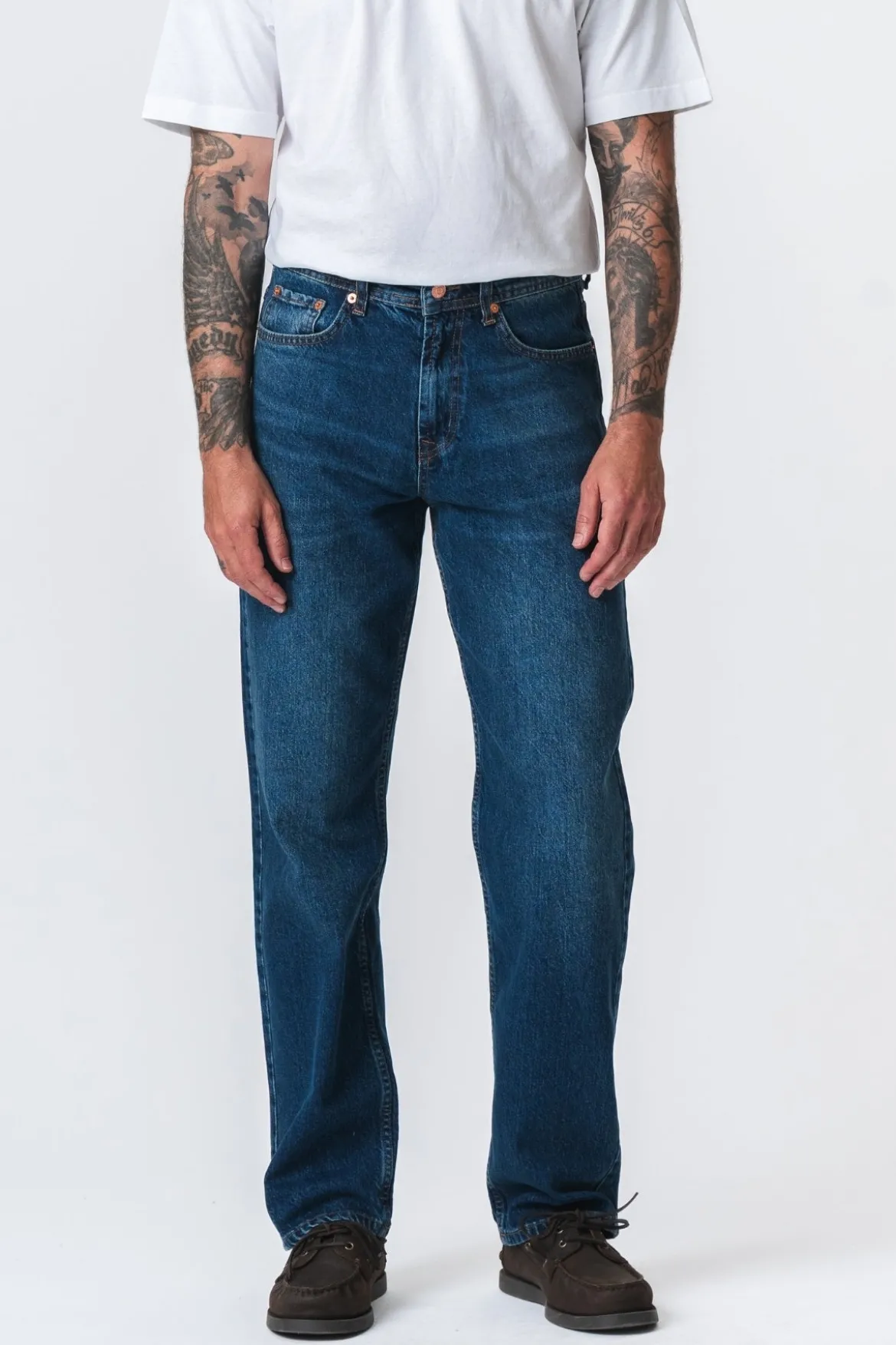 Noah Loose Fit Jeans - Mørkeblå Denim