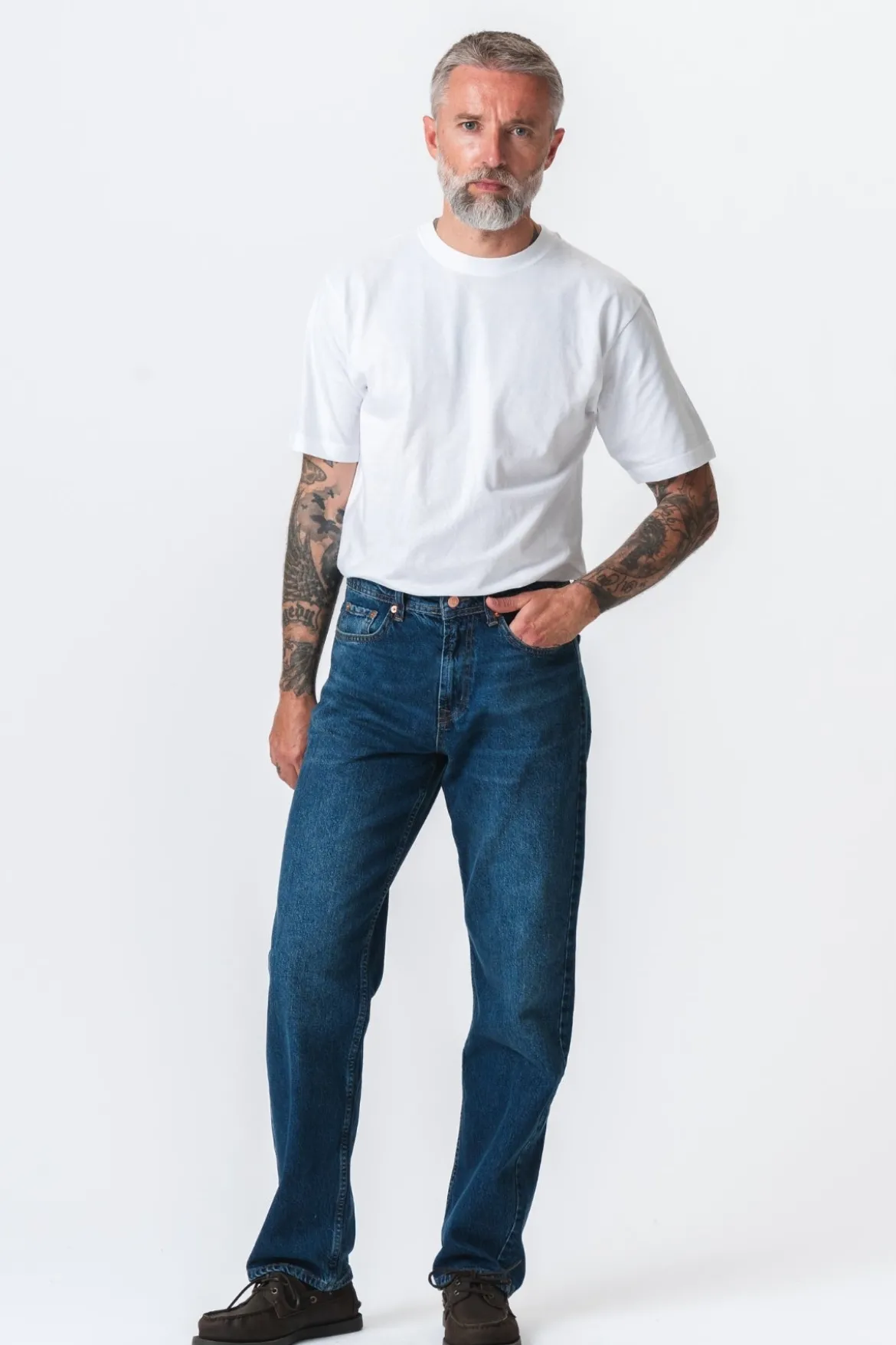 Noah Loose Fit Jeans - Mørkeblå Denim