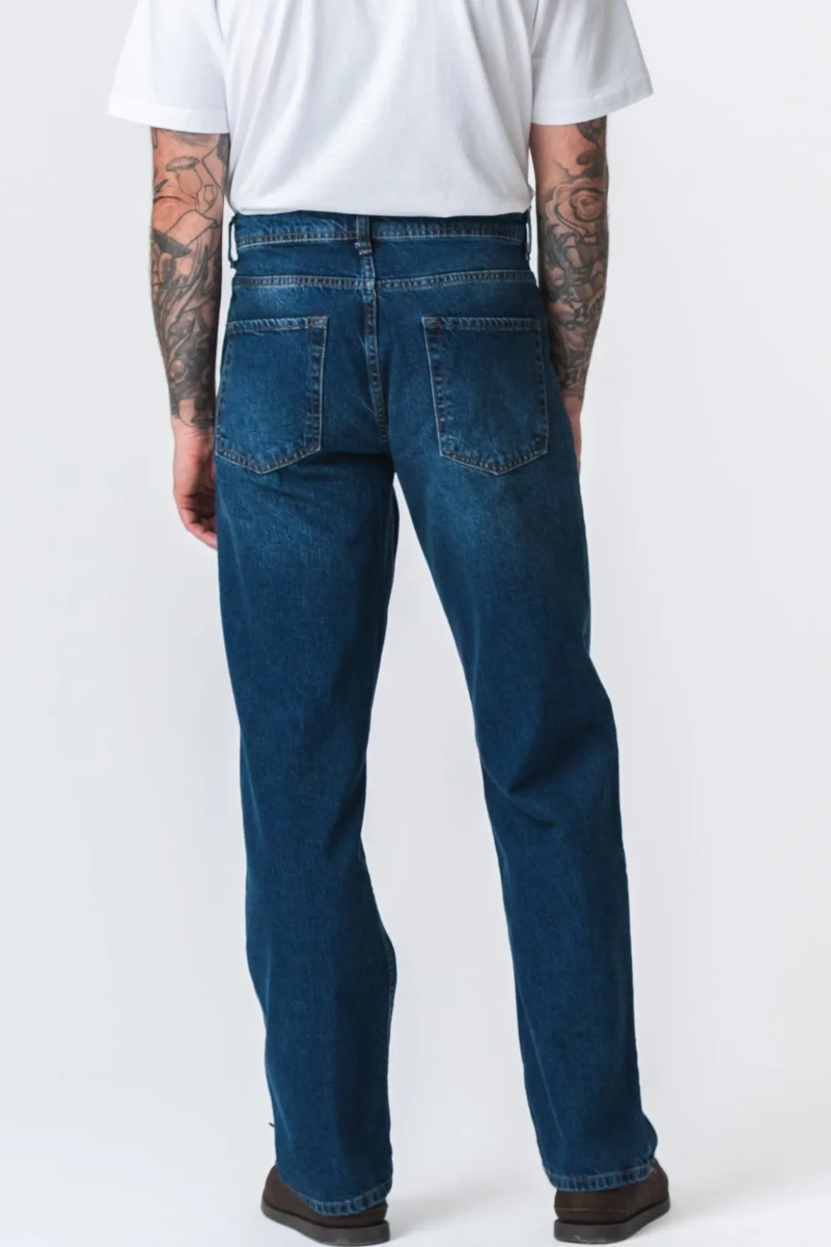 Noah Loose Fit Jeans - Mørkeblå Denim