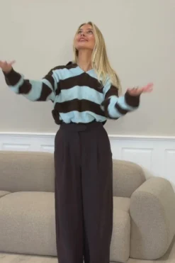 Nora Strik - Bordeaux/Dyb Blå