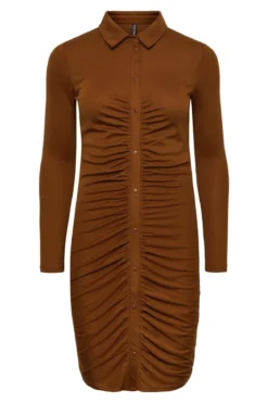 Norma Long Sleeve Dress - Brun