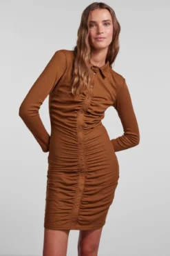 Norma Long Sleeve Dress - Brun