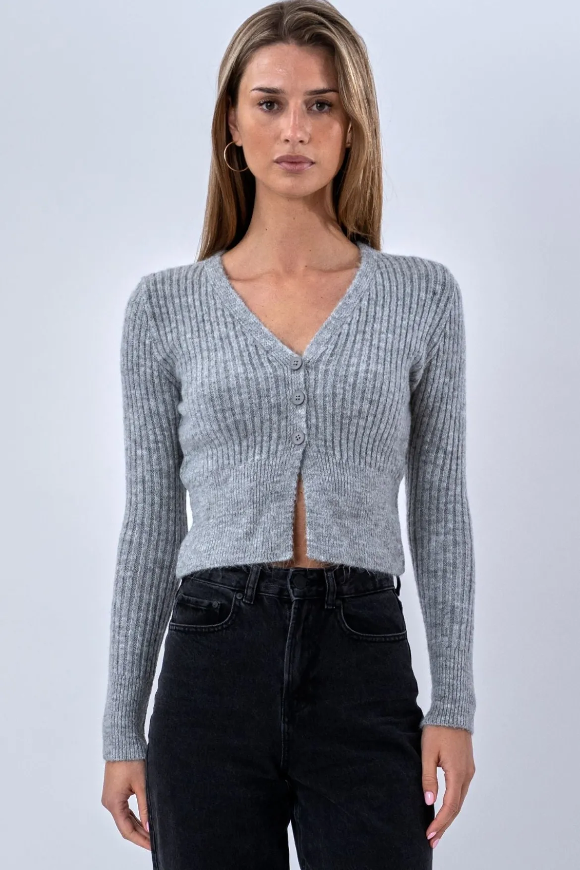 Nova Blouse Knit - Grå
