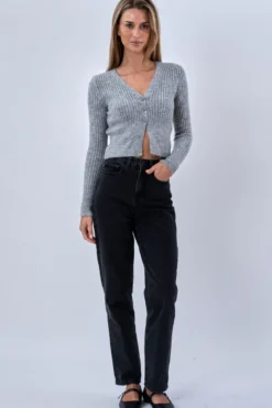 Nova Blouse Knit - Grå