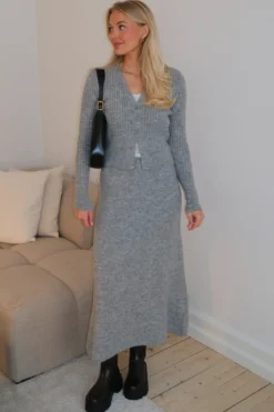 Nova Knit Skirt - Grå