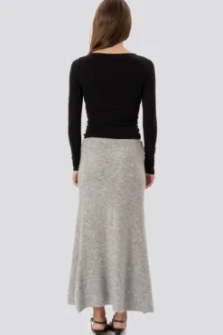Nova Knit Skirt - Grå