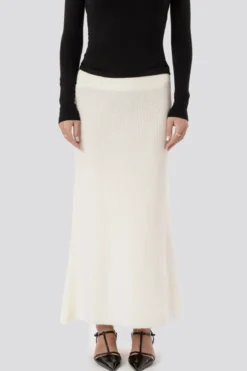 Nova Knit Skirt - Hvid