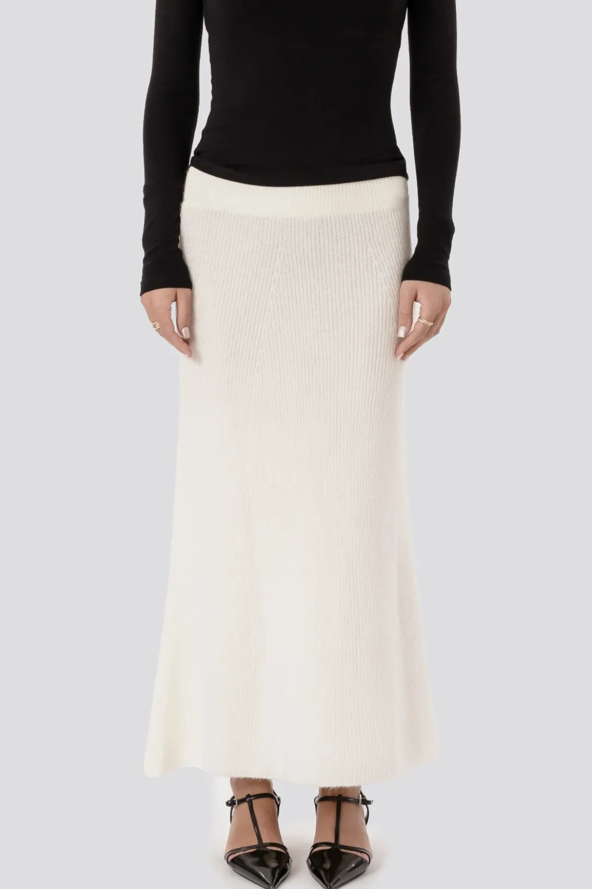 Nova Knit Skirt - Hvid