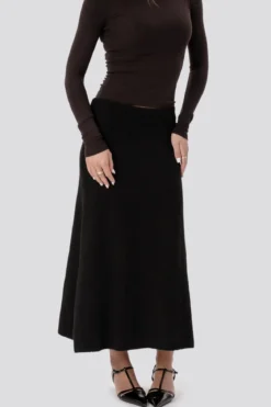 Nova Knit Skirt - Sort