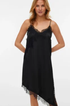 Novi Lace Singlet Dress - Sort