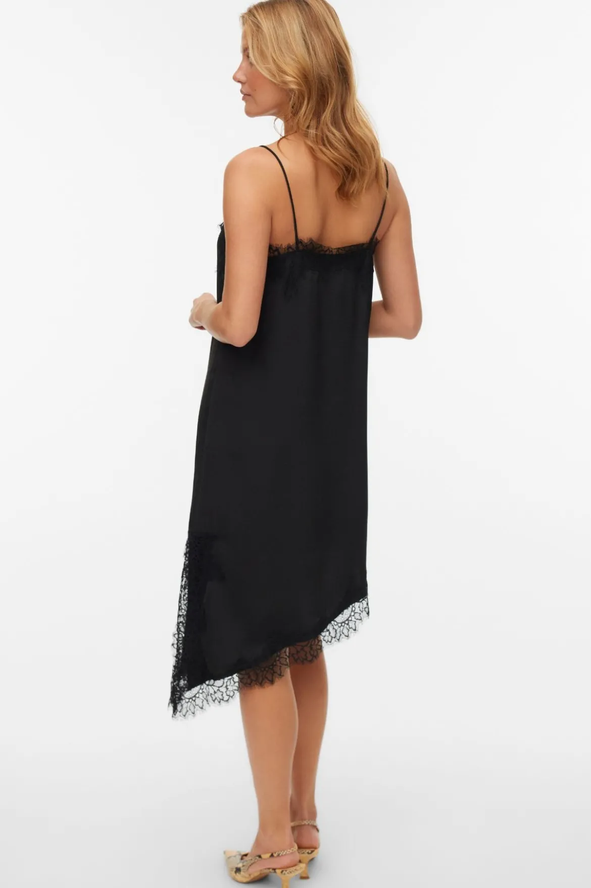 Novi Lace Singlet Dress - Sort