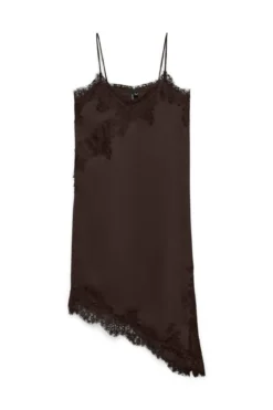 Novi Lace Singlet Kjole - Chicory coffee
