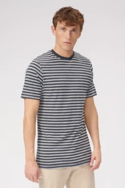 Nørregade Stripe - Meleret blå-Grå